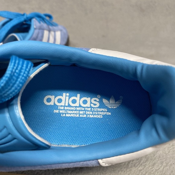 Adidas Gazelle Womens 7.5 Sky Blue Suede Casual Sneaker - Picture 10 of 11